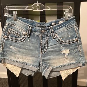 Ladies Miss Me denim shorts.